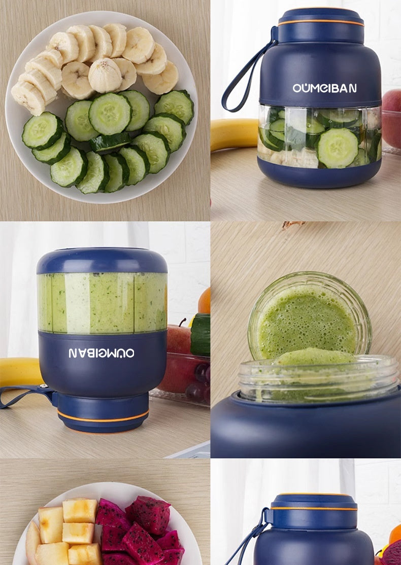 Compact & Cordless: Rechargeable Wireless Juicer Cup (Electric, Perfect for On-the-Go)